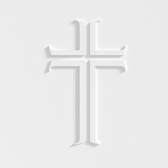 Christian cross. Religion concept illustration. 3D render