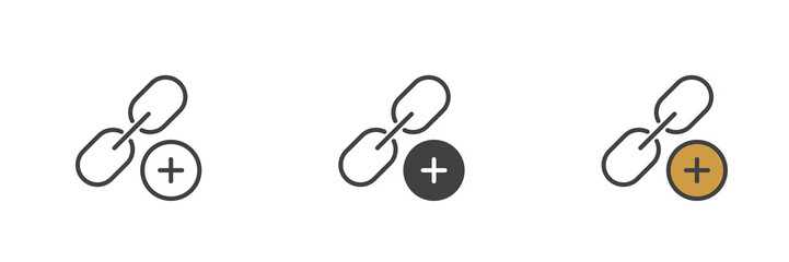 Add link different style icon set