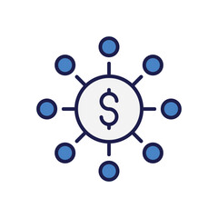 budget icon with white background vector stock illustration