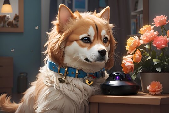 sad dog waiting for owner