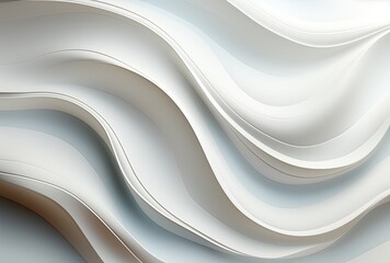 Waving white fabric texture background. Created with Ai