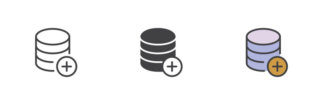 Add database different style icon set.