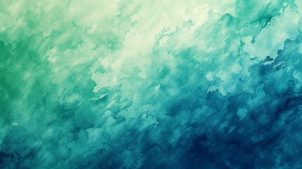 Fototapeta na wymiar Abstract Blue Watercolor, Green Texture - Artistic Background Design
