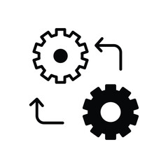 implementation icon with white background vector stock illustration