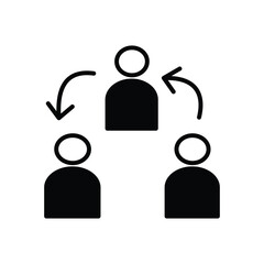 interaction icon with white background vector stock illustration