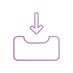 project box icon with white background vector stock illustration