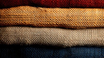 Woven fabric texture with a tight pattern and a blend of earthy colors