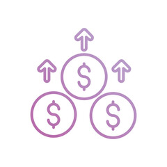 funds raising icon with white background vector stock illustration