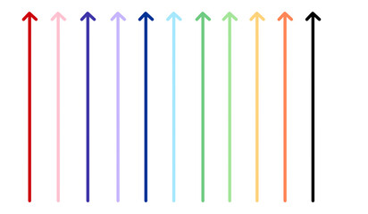 Colorful Arrow Line Up Arrow Line Top Arrow Line Element