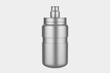 Metallic Sport Bottle Mockup Isolated On White Background. 3d illustration