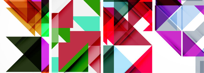 Triangle poster set for wallpaper, business card, cover, poster, banner, brochure, header, website