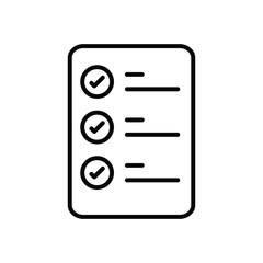 Fototapeta premium task list icon with white background vector stock illustration