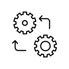 implementation icon with white background vector stock illustration