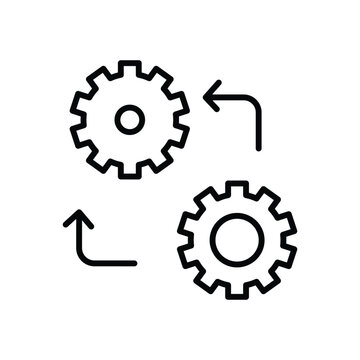 implementation icon with white background vector stock illustration