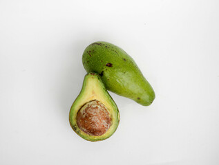 Avocado isolated on white background. 