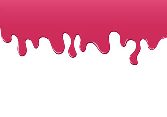 Seamless melted pink chocolate on a white background, suitable for festive products.