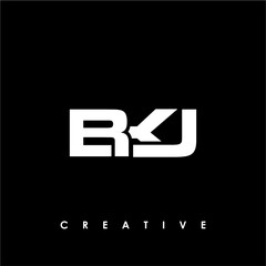 BKJ Letter Initial Logo Design Template Vector Illustration