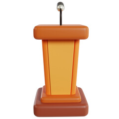 Orange Podium Political Speech