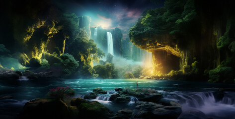 Fototapeta na wymiar dream forest, a photo of a Beautiful magical fairy tale