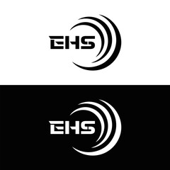 EHS logo. E H S design. WhitE H SHS letter. EHS, E H S letter logo SET design. Initial letter EHS linked circle uppercase monogram logo. E H S letter logo SET vector design. EHS letter logo design	
