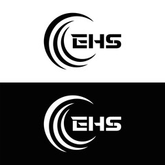 EHS logo. E H S design. WhitE H SHS letter. EHS, E H S letter logo SET design. Initial letter EHS linked circle uppercase monogram logo. E H S letter logo SET vector design. EHS letter logo design	
