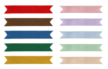 リボンのパーツセット、タイトルやコピーの背景
