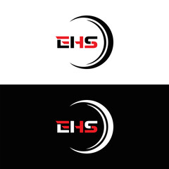 EHS logo. E H S design. WhitE H SHS letter. EHS, E H S letter logo SET design. Initial letter EHS linked circle uppercase monogram logo. E H S letter logo SET vector design. EHS letter logo design	
