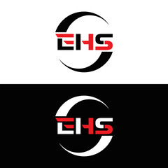 EHS logo. E H S design. WhitE H SHS letter. EHS, E H S letter logo SET design. Initial letter EHS linked circle uppercase monogram logo. E H S letter logo SET vector design. EHS letter logo design	
