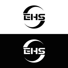 EHS logo. E H S design. WhitE H SHS letter. EHS, E H S letter logo SET design. Initial letter EHS linked circle uppercase monogram logo. E H S letter logo SET vector design. EHS letter logo design	
