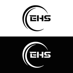 EHS logo. E H S design. WhitE H SHS letter. EHS, E H S letter logo SET design. Initial letter EHS linked circle uppercase monogram logo. E H S letter logo SET vector design. EHS letter logo design	
