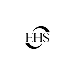 EHS logo. E H S design. WhitE H SHS letter. EHS, E H S letter logo SET design. Initial letter EHS linked circle uppercase monogram logo. E H S letter logo SET vector design. EHS letter logo design	
