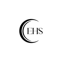EHS logo. E H S design. WhitE H SHS letter. EHS, E H S letter logo SET design. Initial letter EHS linked circle uppercase monogram logo. E H S letter logo SET vector design. EHS letter logo design	
