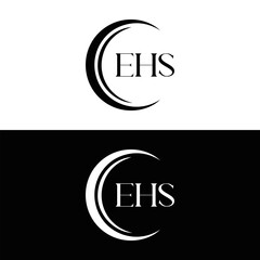 EHS logo. E H S design. WhitE H SHS letter. EHS, E H S letter logo SET design. Initial letter EHS linked circle uppercase monogram logo. E H S letter logo SET vector design. EHS letter logo design	
