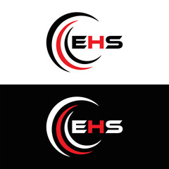 EHS logo. E H S design. WhitE H SHS letter. EHS, E H S letter logo SET design. Initial letter EHS linked circle uppercase monogram logo. E H S letter logo SET vector design. EHS letter logo design	
