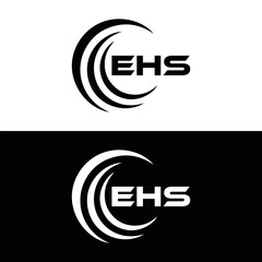 EHS logo. E H S design. WhitE H SHS letter. EHS, E H S letter logo SET design. Initial letter EHS linked circle uppercase monogram logo. E H S letter logo SET vector design. EHS letter logo design	
