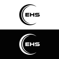 EHS logo. E H S design. WhitE H SHS letter. EHS, E H S letter logo SET design. Initial letter EHS linked circle uppercase monogram logo. E H S letter logo SET vector design. EHS letter logo design	
