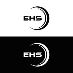 EHS logo. E H S design. WhitE H SHS letter. EHS, E H S letter logo SET design. Initial letter EHS linked circle uppercase monogram logo. E H S letter logo SET vector design. EHS letter logo design	
