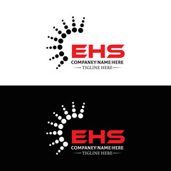 EHS logo. E H S design. WhitE H SHS letter. EHS, E H S letter logo SET design. Initial letter EHS linked circle uppercase monogram logo. E H S letter logo SET vector design. EHS letter logo design	
