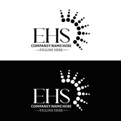 EHS logo. E H S design. WhitE H SHS letter. EHS, E H S letter logo SET design. Initial letter EHS linked circle uppercase monogram logo. E H S letter logo SET vector design. EHS letter logo design	
