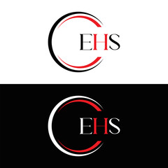 EHS logo. E H S design. WhitE H SHS letter. EHS, E H S letter logo SET design. Initial letter EHS linked circle uppercase monogram logo. E H S letter logo SET vector design. EHS letter logo design	
