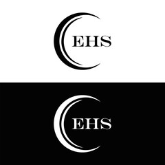 EHS logo. E H S design. WhitE H SHS letter. EHS, E H S letter logo SET design. Initial letter EHS linked circle uppercase monogram logo. E H S letter logo SET vector design. EHS letter logo design	
