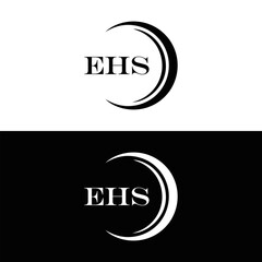 EHS logo. E H S design. WhitE H SHS letter. EHS, E H S letter logo SET design. Initial letter EHS linked circle uppercase monogram logo. E H S letter logo SET vector design. EHS letter logo design	
