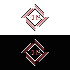 EHS logo. E H S design. WhitE H SHS letter. EHS, E H S letter logo SET design. Initial letter EHS linked circle uppercase monogram logo. E H S letter logo SET vector design. EHS letter logo design	
