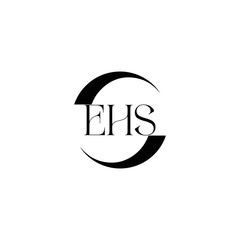 EHS logo. E H S design. WhitE H SHS letter. EHS, E H S letter logo SET design. Initial letter EHS linked circle uppercase monogram logo. E H S letter logo SET vector design. EHS letter logo design	

