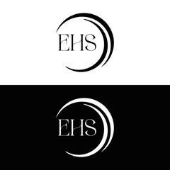 EHS logo. E H S design. WhitE H SHS letter. EHS, E H S letter logo SET design. Initial letter EHS linked circle uppercase monogram logo. E H S letter logo SET vector design. EHS letter logo design	
