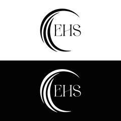 EHS logo. E H S design. WhitE H SHS letter. EHS, E H S letter logo SET design. Initial letter EHS linked circle uppercase monogram logo. E H S letter logo SET vector design. EHS letter logo design	
