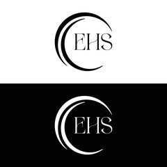 EHS logo. E H S design. WhitE H SHS letter. EHS, E H S letter logo SET design. Initial letter EHS linked circle uppercase monogram logo. E H S letter logo SET vector design. EHS letter logo design	
