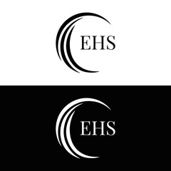 EHS logo. E H S design. WhitE H SHS letter. EHS, E H S letter logo SET design. Initial letter EHS linked circle uppercase monogram logo. E H S letter logo SET vector design. EHS letter logo design	
