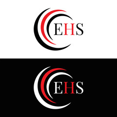 EHS logo. E H S design. WhitE H SHS letter. EHS, E H S letter logo SET design. Initial letter EHS linked circle uppercase monogram logo. E H S letter logo SET vector design. EHS letter logo design	
