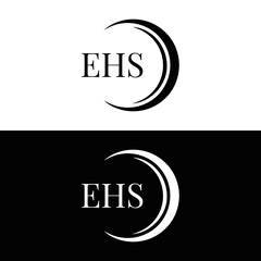 EHS logo. E H S design. WhitE H SHS letter. EHS, E H S letter logo SET design. Initial letter EHS linked circle uppercase monogram logo. E H S letter logo SET vector design. EHS letter logo design	
